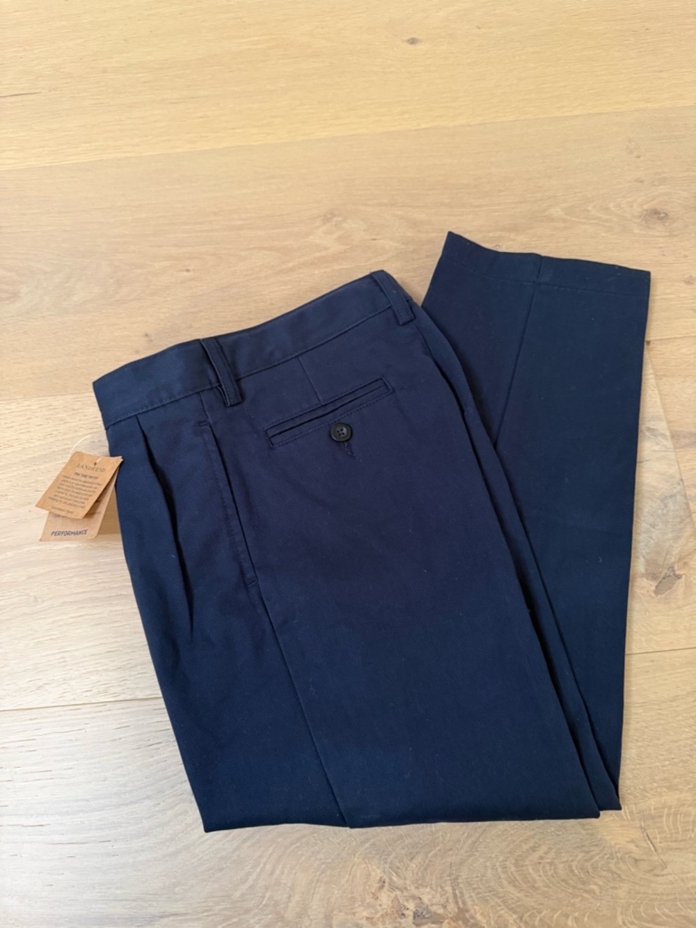 Lands' End Boys Navy Chino Pants